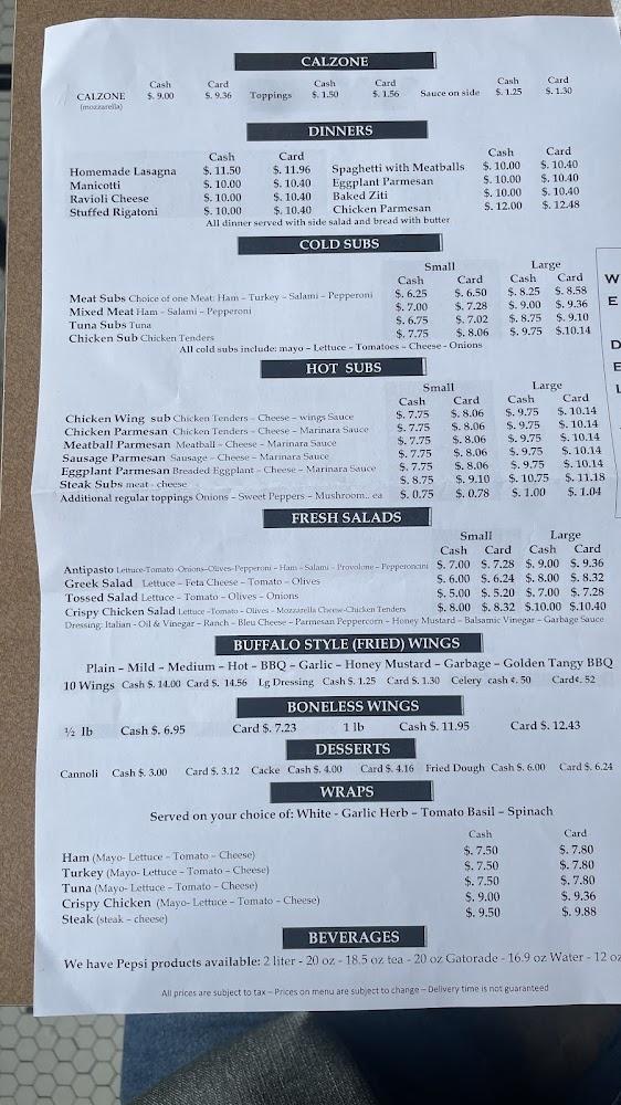 Giovanni's The Big Cheese Menu image 3